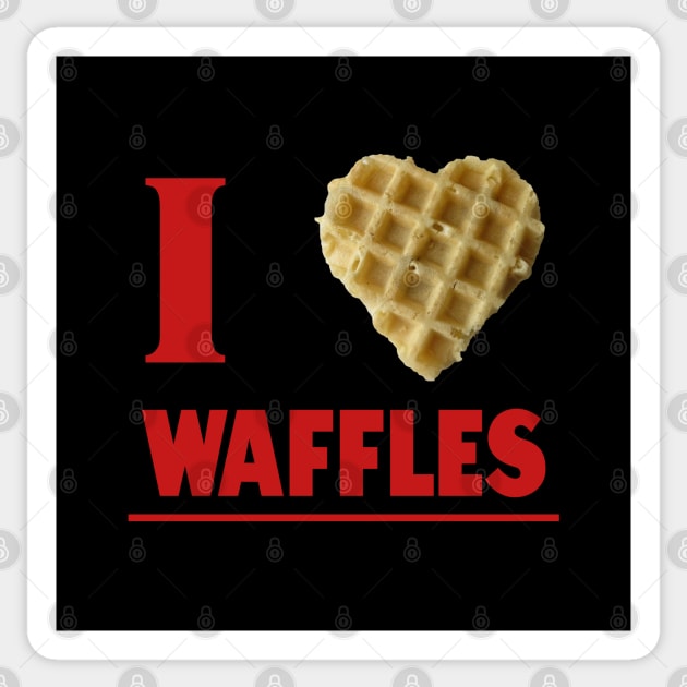 I Love Waffles Gift For Waffle Lovers Sticker by BoggsNicolas